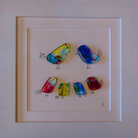 Sweet Tweet Family - Fused Glass and Illustration