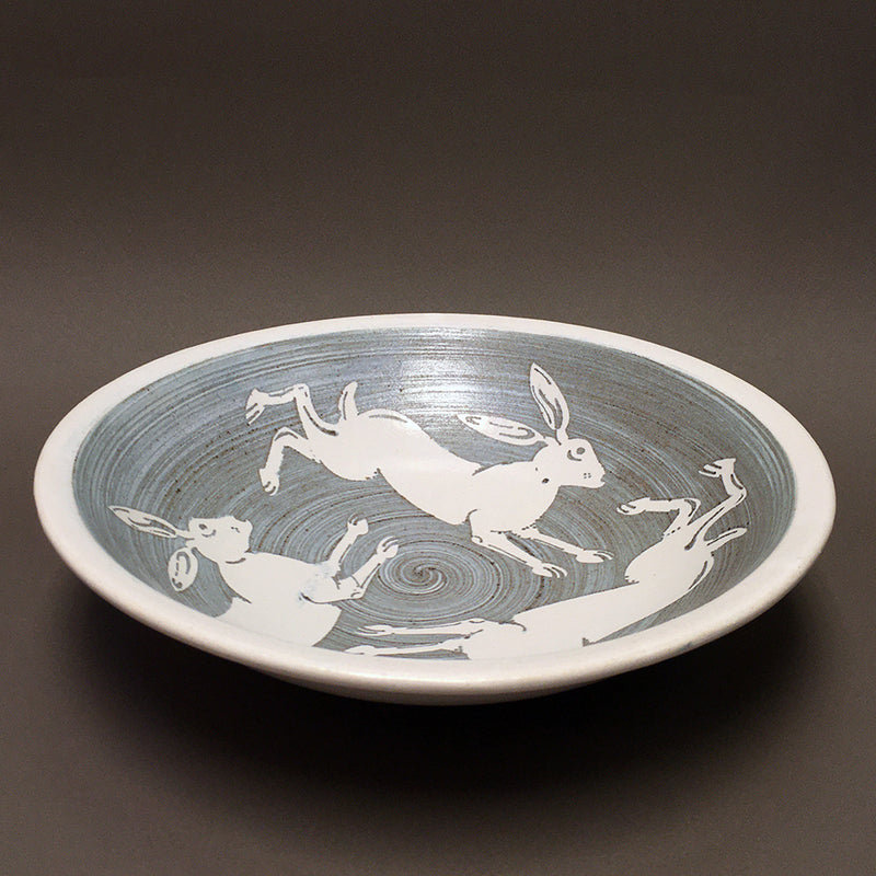 Hares Design Large Dish by Neil Tregear