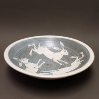 Hares Design Large Dish by Neil Tregear