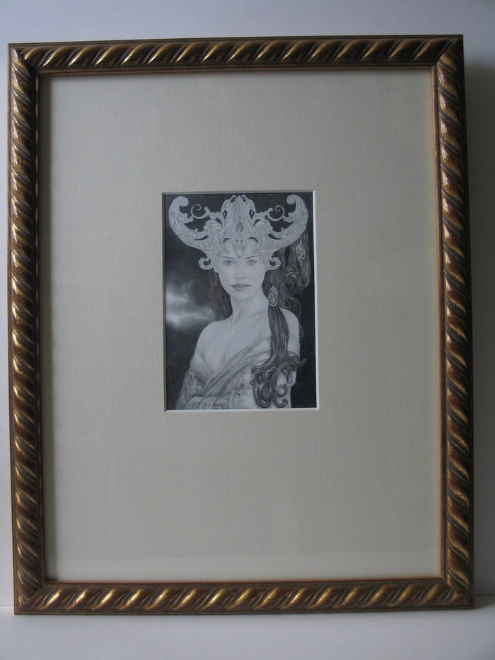 Night Goddess - Original Pencil Drawing