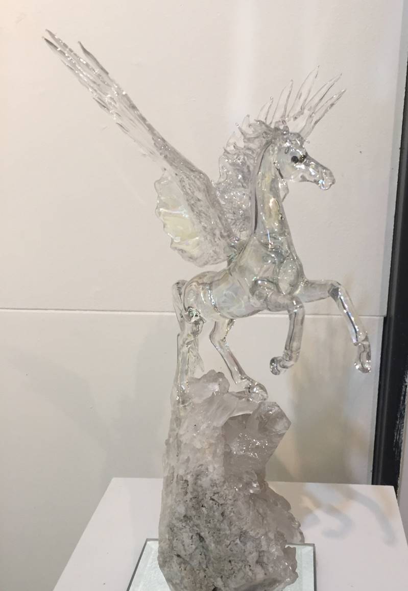 Pegasus - Glass Sculpture by Sandra Young