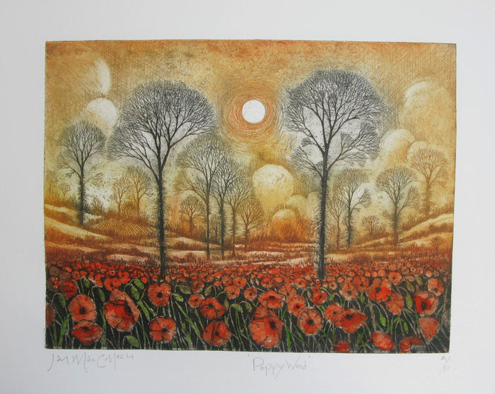 Poppy Wood, Etching by Ian MacCulloch