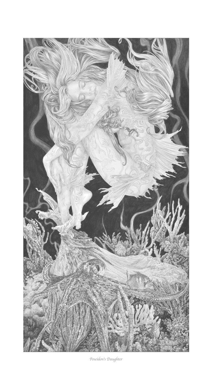 Poseidon's Daughter by Ed Org - Limited Edition Print