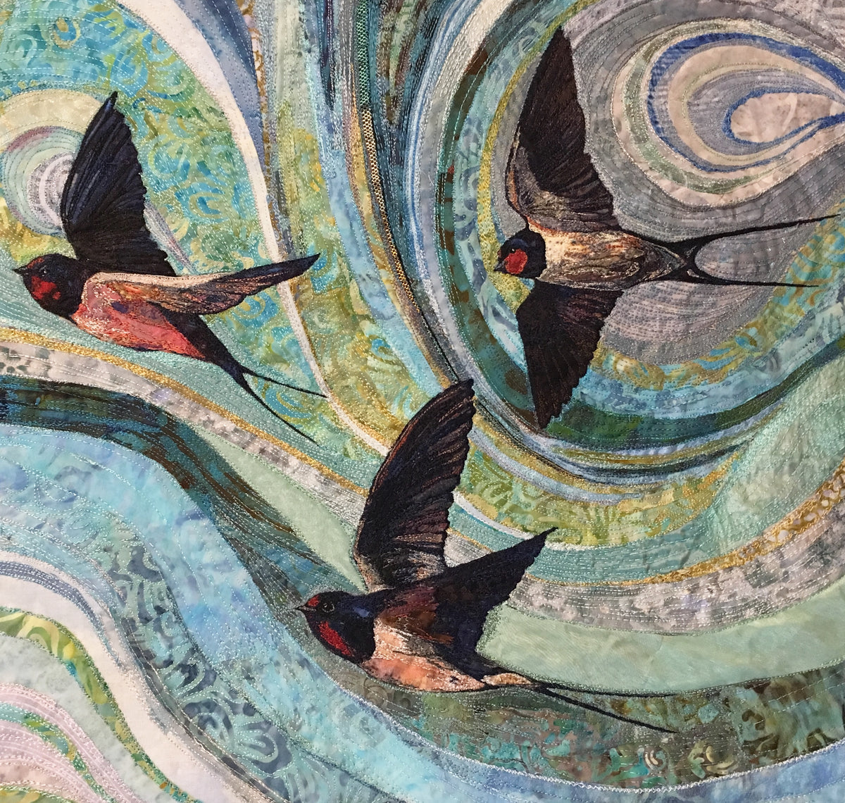Swoop of Swallows - limited edition print by Rachel Wright