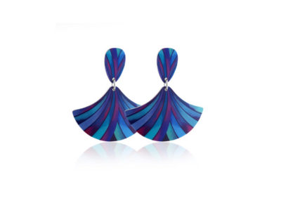 Ribbon Blue Earrings by Pixalum