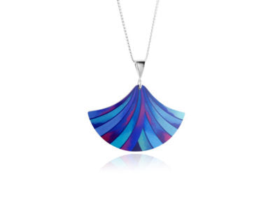 Ribbon Blue Pendant by Pixalum