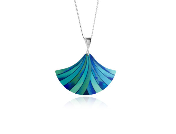 Ribbon Turquoise Pendant by Pixalum