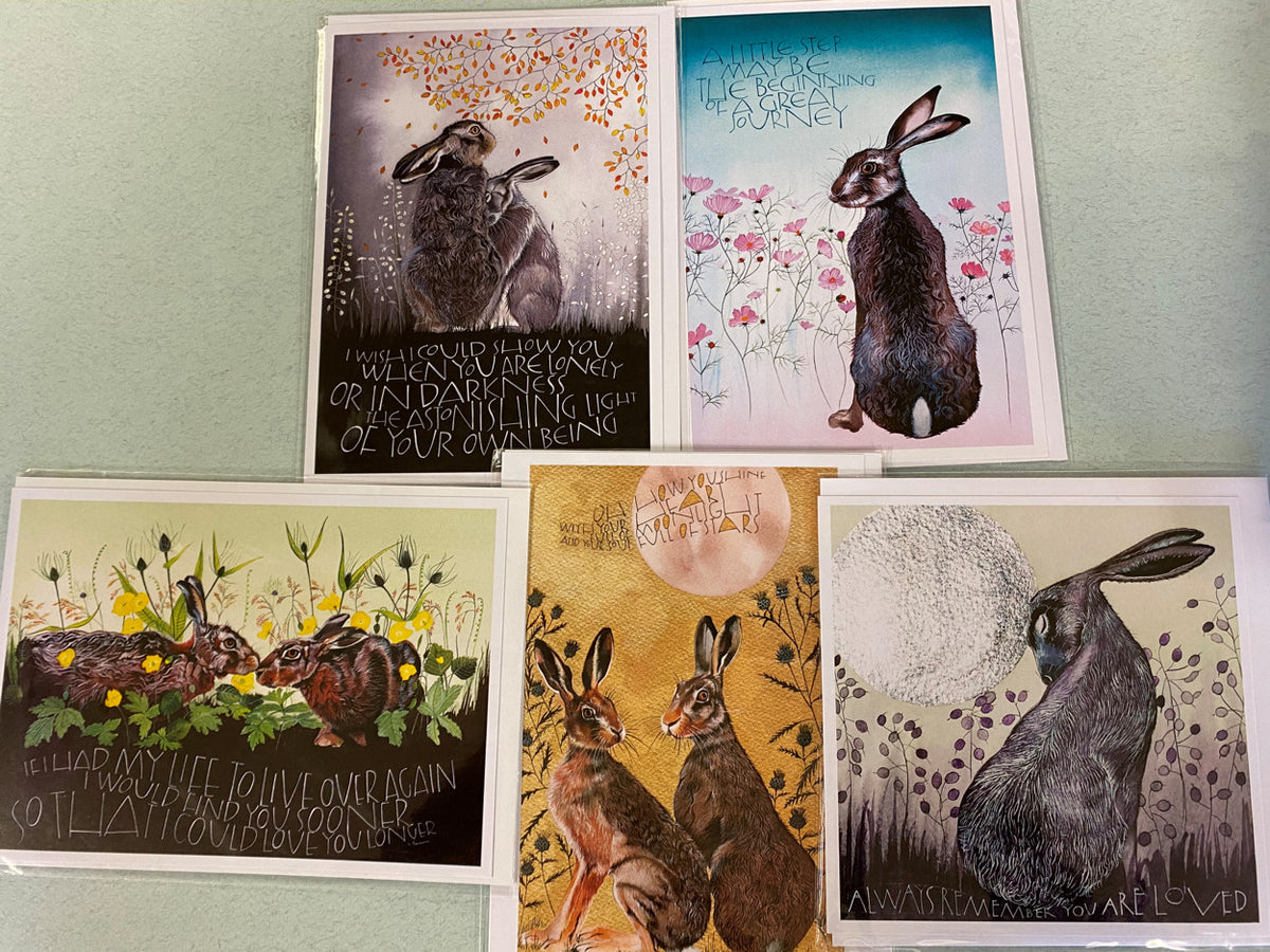 Set of 5 Hare Design Cards by Sam Cannon
