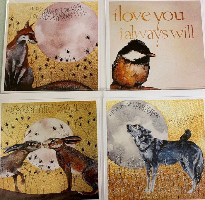 Set of 4 Love Design Cards by Sam Cannon