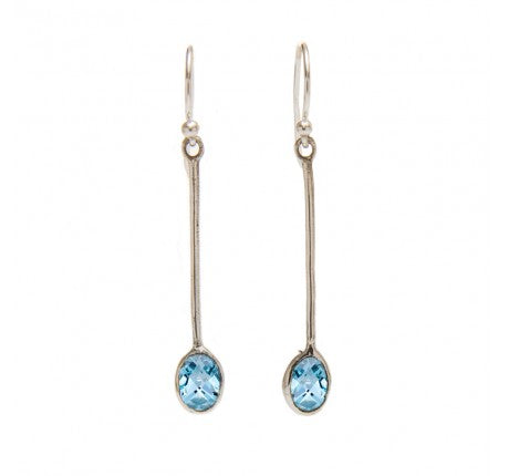 Sequola Earrings with Blue Topaz
