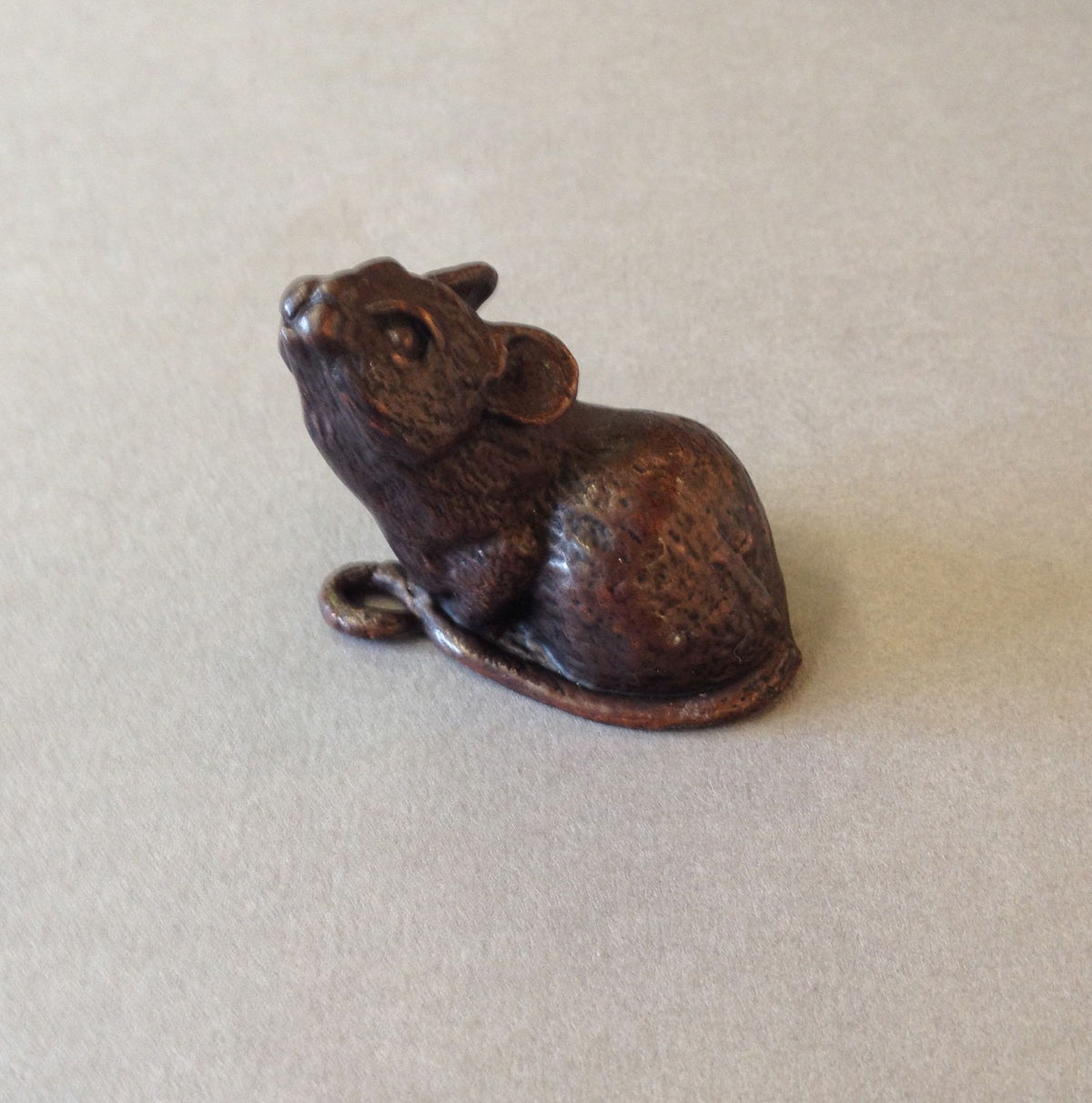Bronze Sitting Mouse by David Meredith