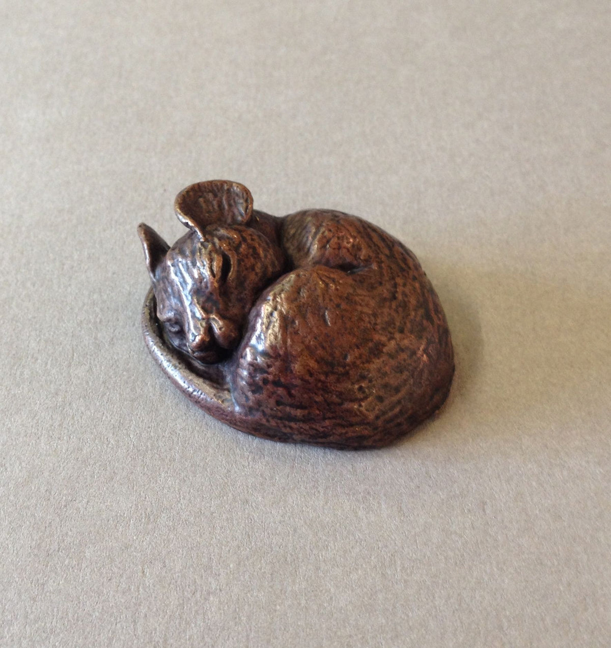 Bronze Sleeping Mouse by David Meredith