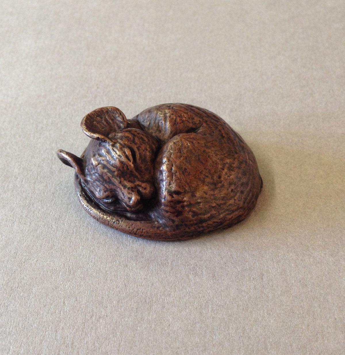 Bronze Sleeping Mouse by David Meredith