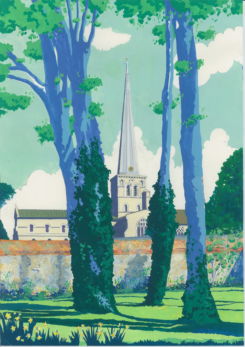 "St Marys Church, Old Hemel Hempstead" limited edition print by Mary Casserley