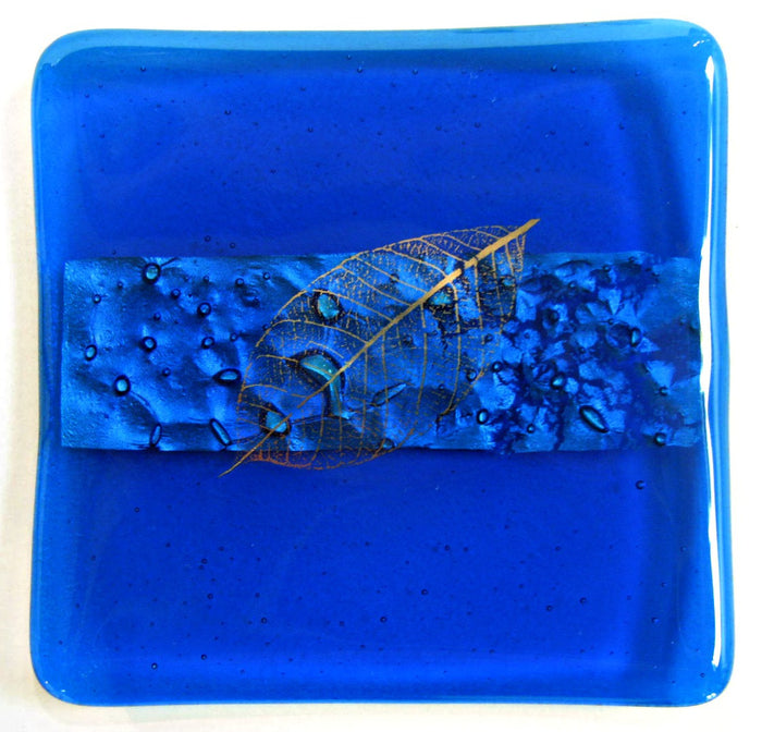 Jenny Hoole - Turquoise Gold Leaf Dish