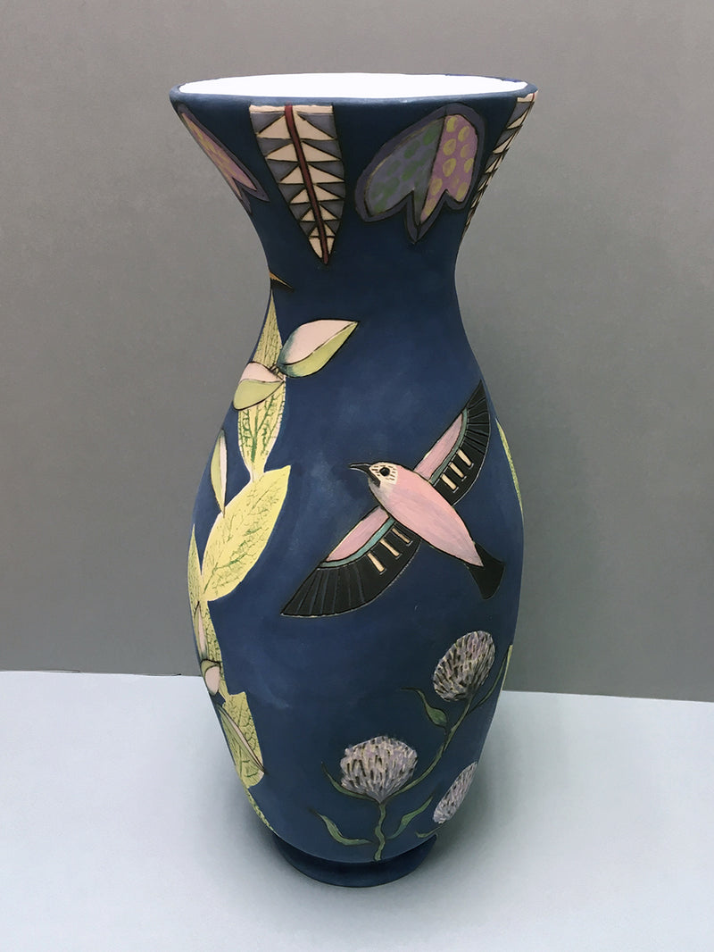 Tall Toucan Statement Vase by Jeanne Jackson