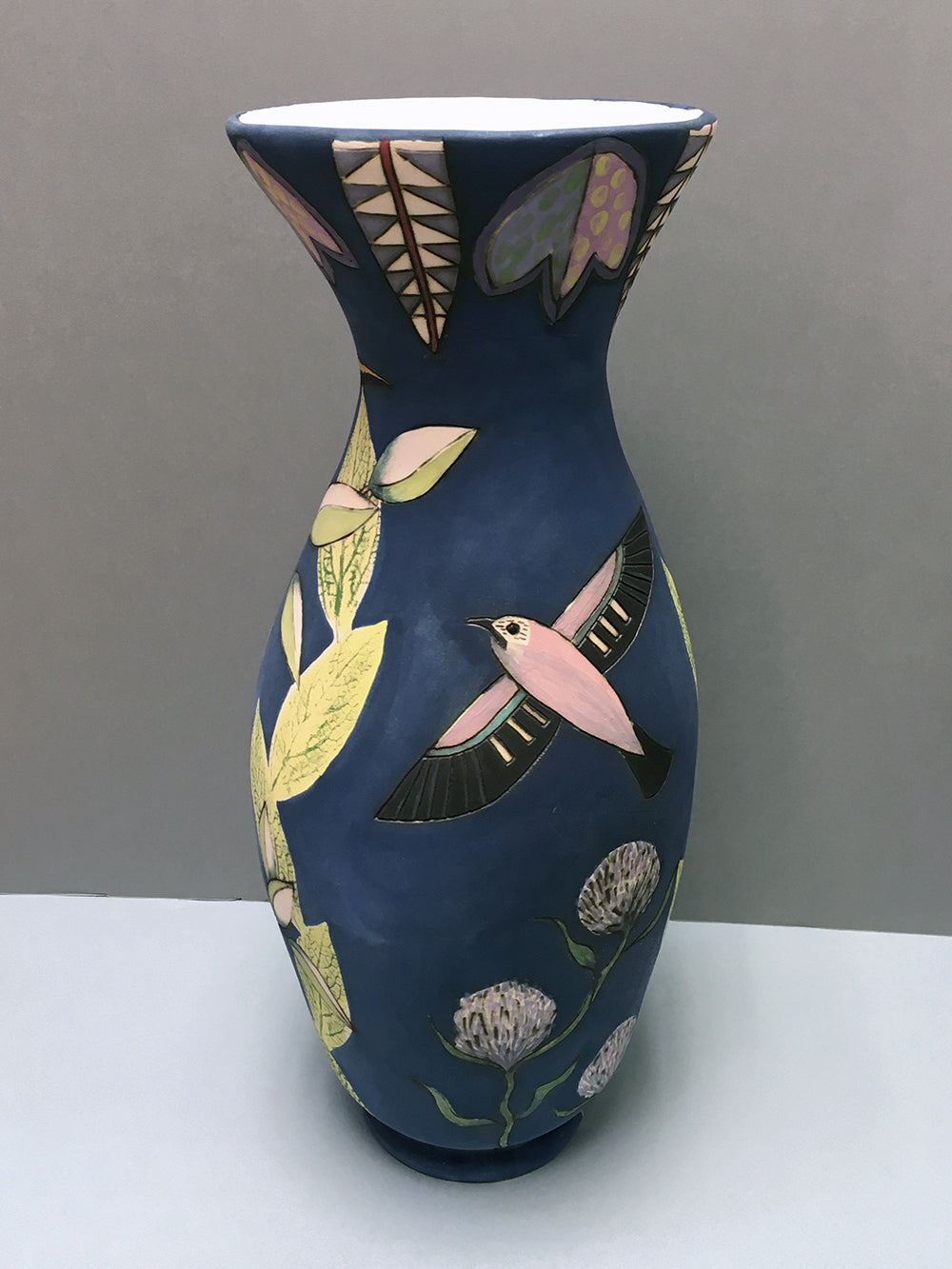 Tall Toucan Statement Vase by Jeanne Jackson