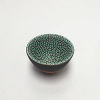 Tall Black and Turquoise Bowl 3  by Emma Williams