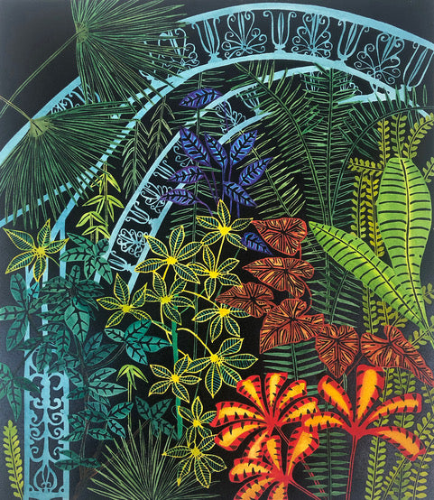 Hand produced woodcut by Helen Taylor