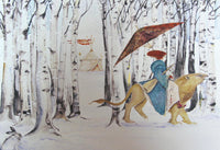 The Quiet Music of Gently Falling Snow- hand-embellished limited edition print by Jackie Morris