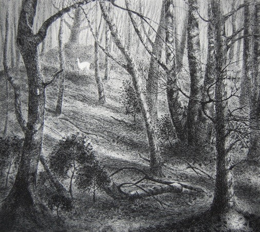 Flora McLachlan The White Hart etching