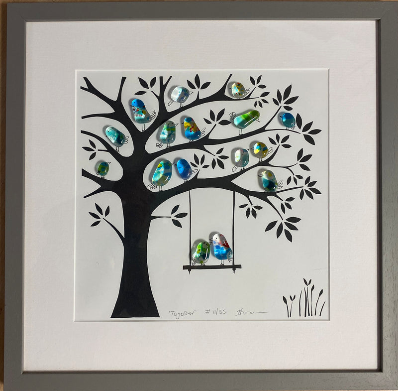 'Together' - Fused Glass and Illustration by Niko Brown