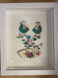 "Tree of Love" Framed Assemblage