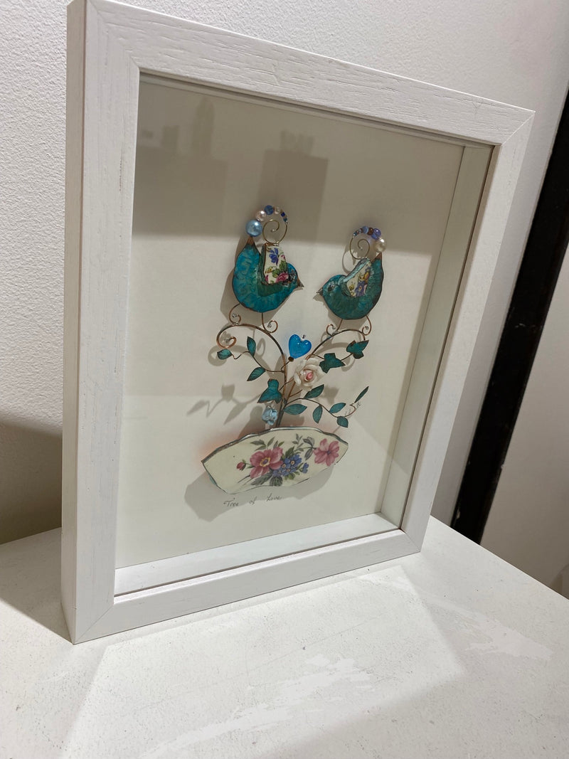 "Tree of Love" Framed Assemblage