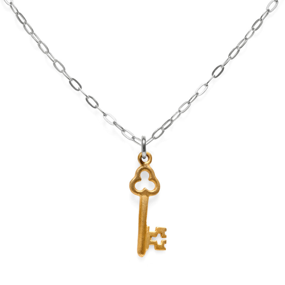 Trinket Key Necklace Gold by Julia Thompson
