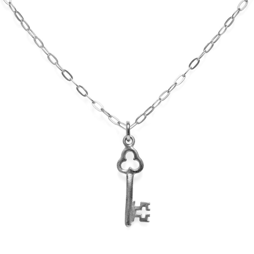 Trinket Key Necklace Silver 16" by Julia Thompson