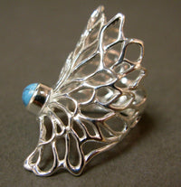 Silver Turquoise Ring - Sterling Silver Jewellery by Elena Brennan