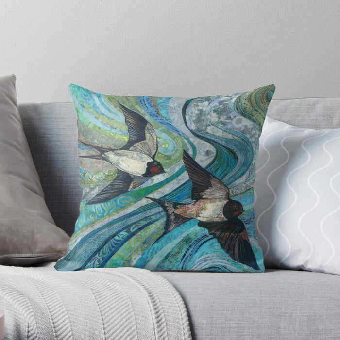 Twisting & Turning cushion by Rachel Wright