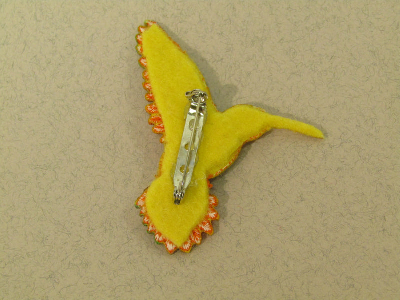 Hummingbird Embroidered Brooch by Vikki Lafford Garside