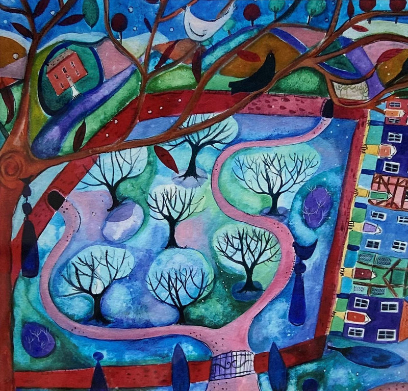 Winter Orchard - signed limited edition by Kate Wrigglesworth