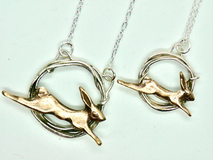 Golden Baby Hare Necklace by Xuella Arnold