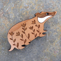 Badger Brooch by Sarah Kelly