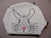 Makeup Bag - Hare Design - blue