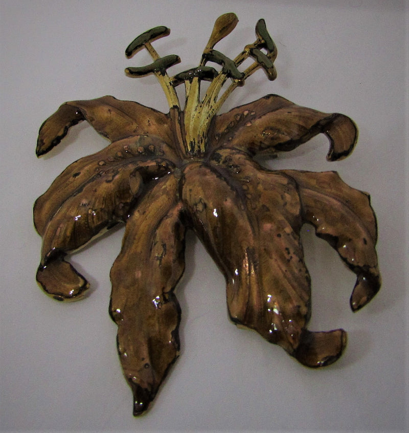 Brwon Petalled Open Lily by Jess Lelong 