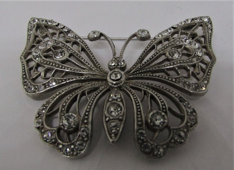 Silver Butterfly Brooch by Jess Lelong