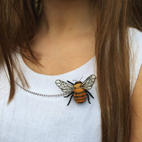 Common Carder Bumblebee Brooch by Vikki Lafford Garside