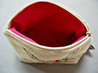 Makeup Bag - Hare Design - Paisley inside