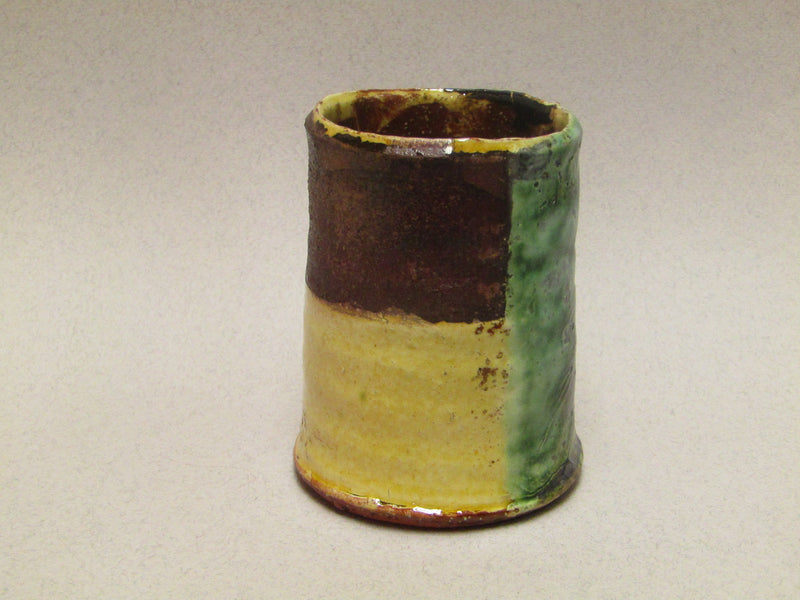 Ceramic Cylinder Pot with Sgraffitto by Mary Johnson.