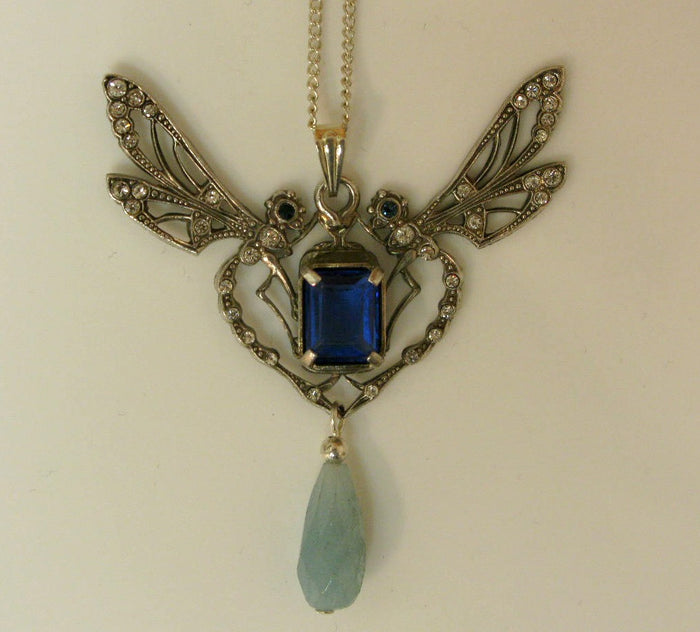 Double Dragonfly Necklace by Jess Lelong
