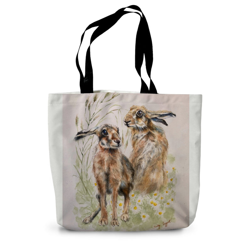 Two Hares by Sally Leggatt - Canvas Tote Bag