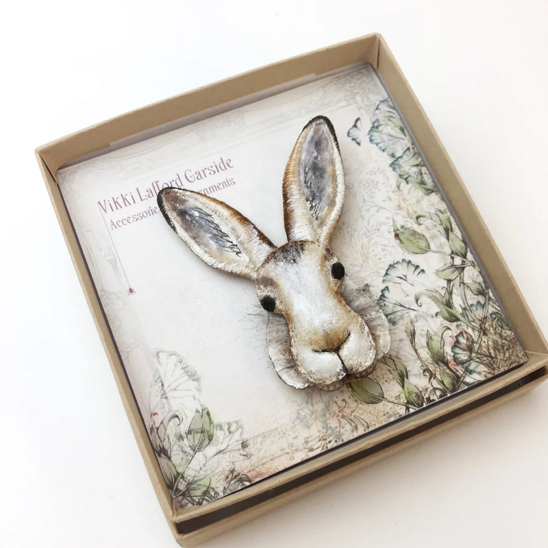 Mountain Hare Brooch by Vikki Lafford Garside