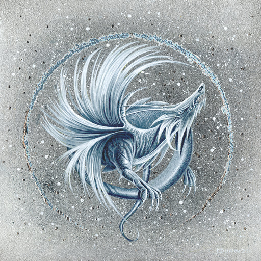 Silver Dragon- Original Painting by Mark Duffin
