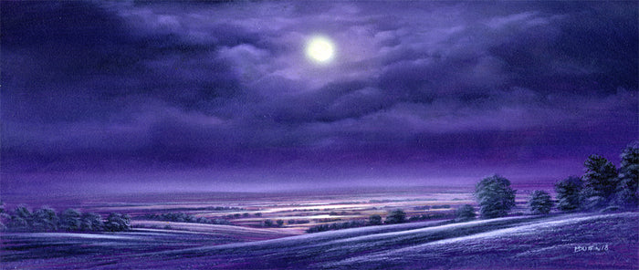 golden moon mark duffin original oil painting