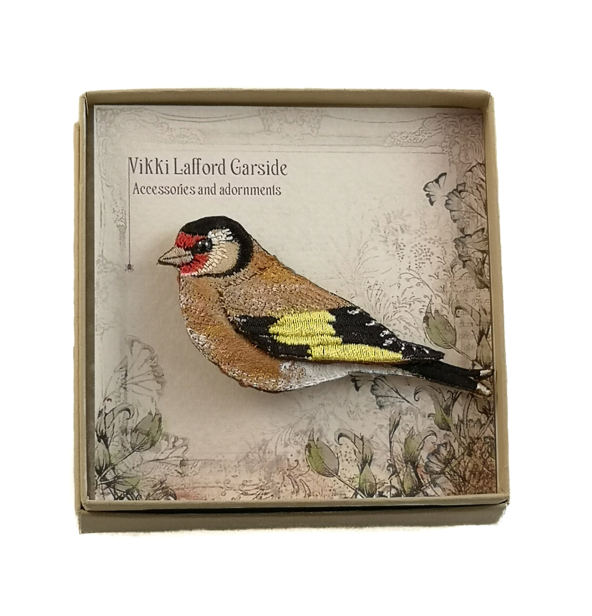 Goldfinch Brooch by Vikki Lafford Garside