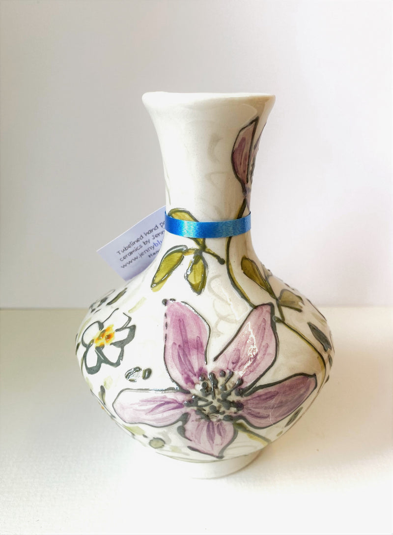 Tall Ceramic Bud Vase by Jenny Bell