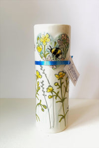 Tall Ceramic Cylinder vase by Jenny Bell